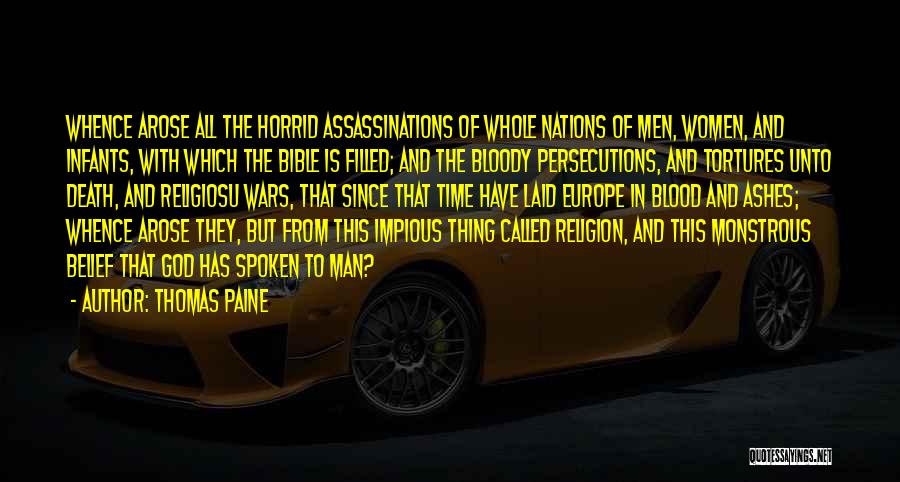 Blood In The Bible Quotes By Thomas Paine