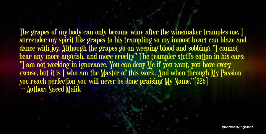 Blood Into Wine Quotes By Saeed Malik