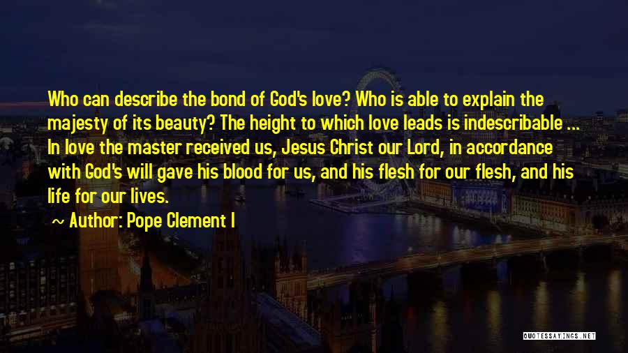 Blood Of Jesus Quotes By Pope Clement I