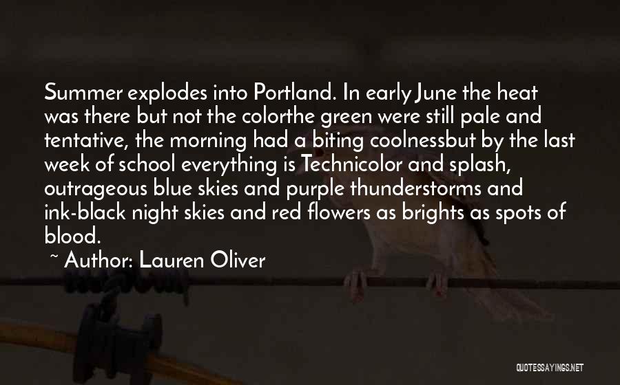 Blood Red Color Quotes By Lauren Oliver