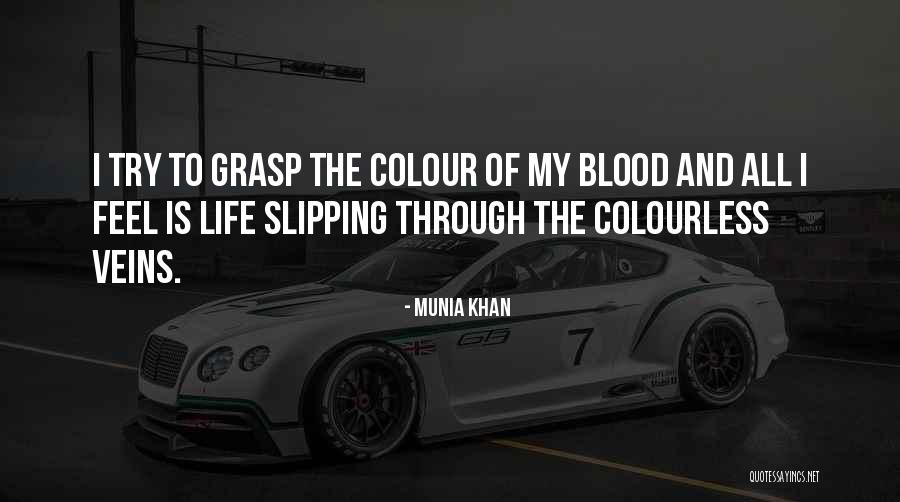 Blood Red Color Quotes By Munia Khan