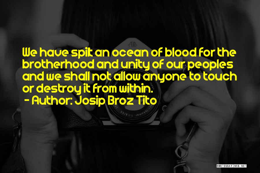 Blood Spilt Quotes By Josip Broz Tito