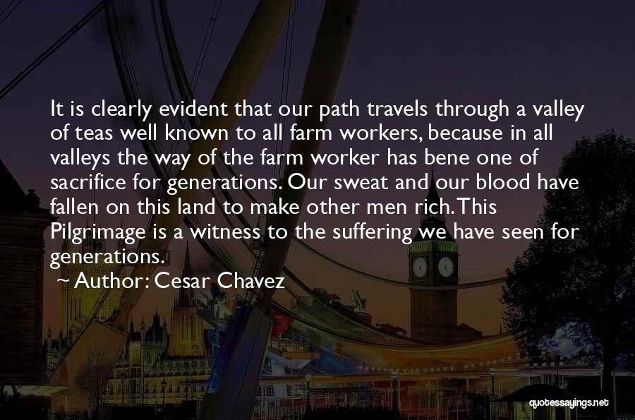 Blood Sweat Quotes By Cesar Chavez