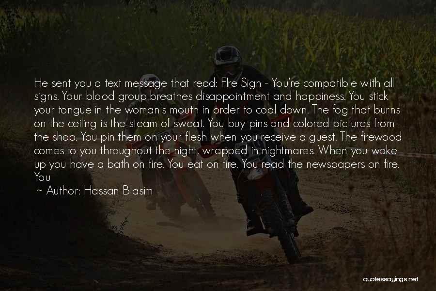 Blood Sweat Quotes By Hassan Blasim