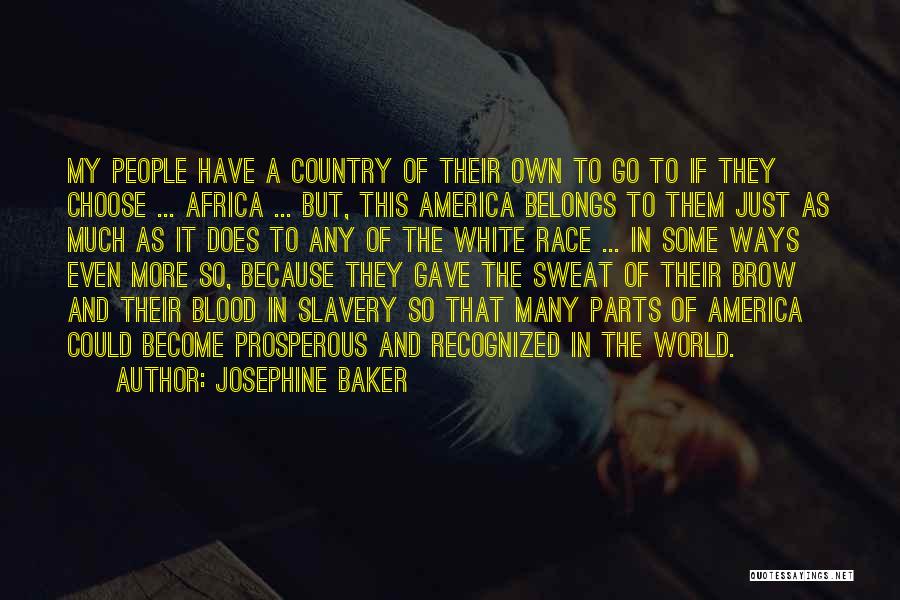 Blood Sweat Quotes By Josephine Baker