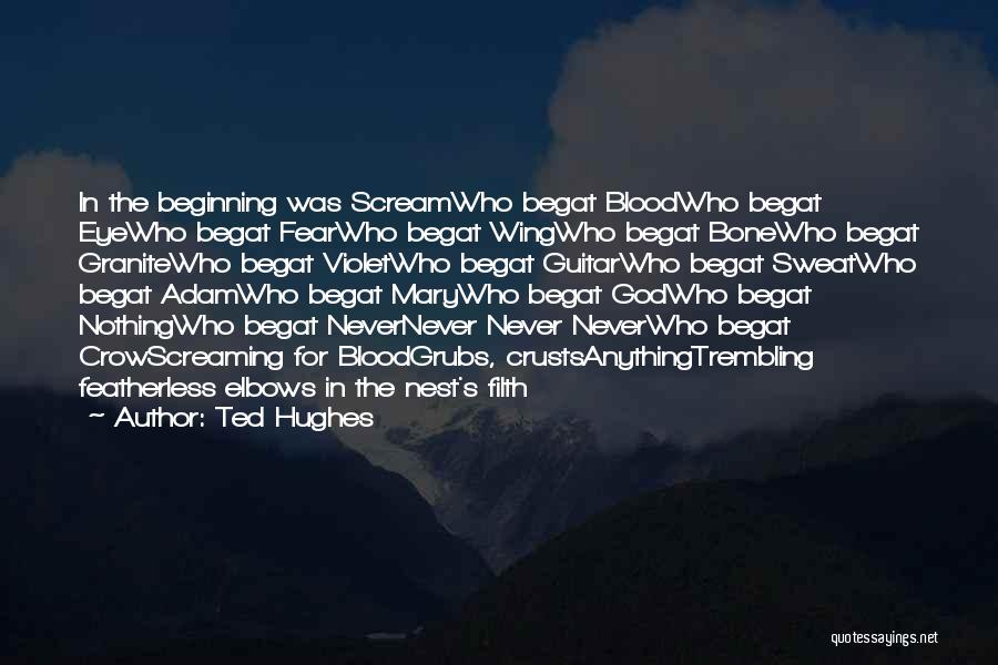 Blood Sweat Quotes By Ted Hughes