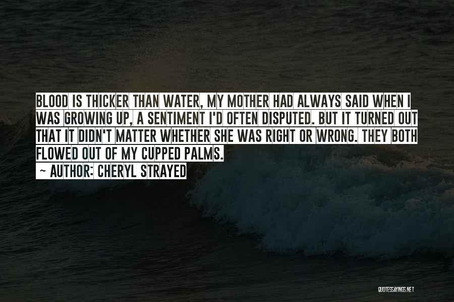 Blood Thicker Water Quotes By Cheryl Strayed