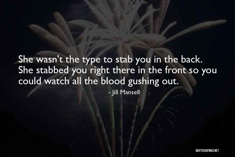 Blood Type Quotes By Jill Mansell Blood Type Quotes By Jill Mansell