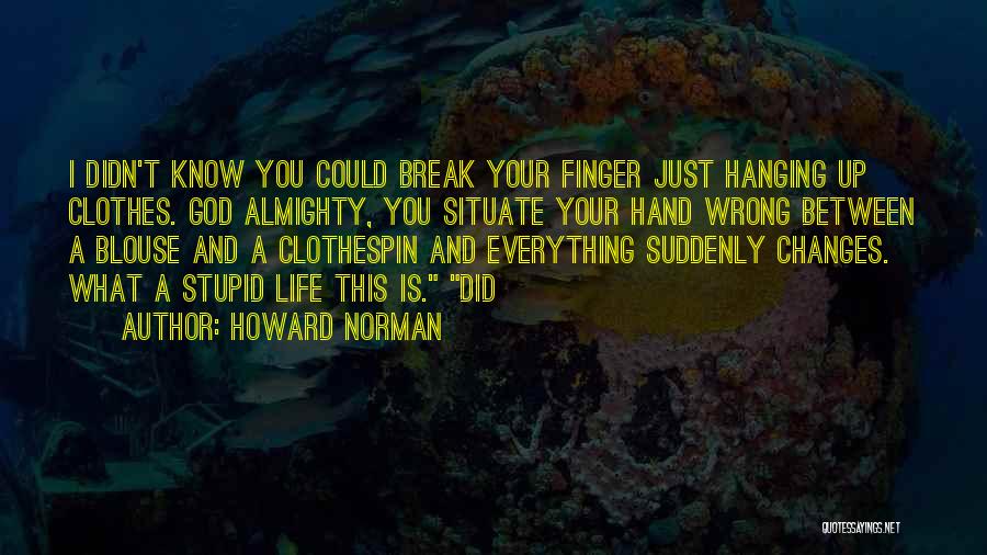 Blouse Quotes By Howard Norman