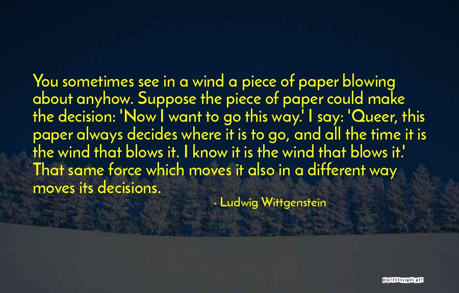 Blowing Wind Quotes By Ludwig Wittgenstein