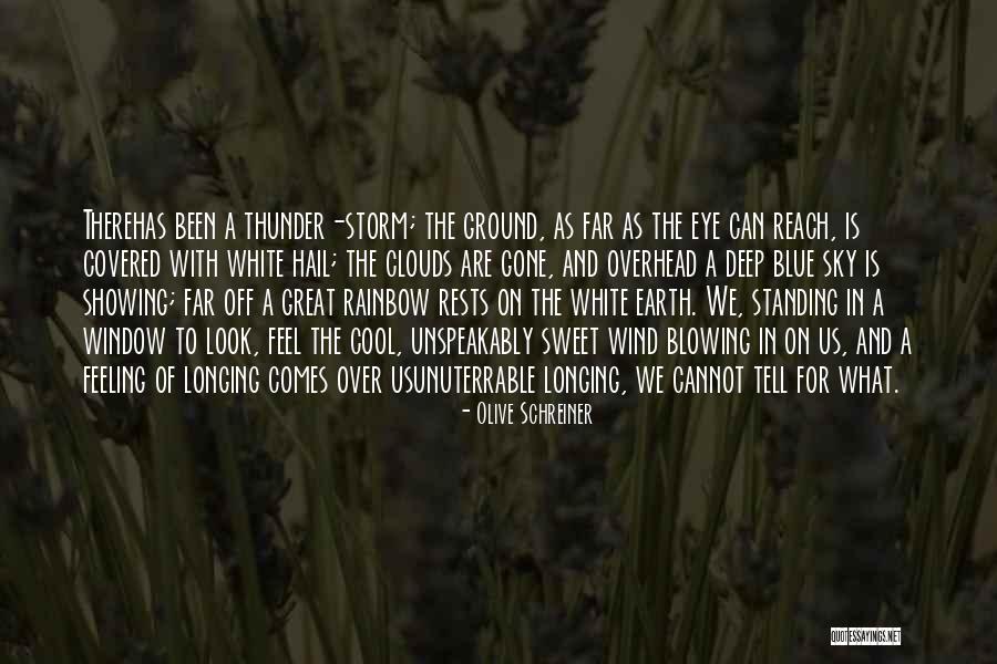 Blowing Wind Quotes By Olive Schreiner