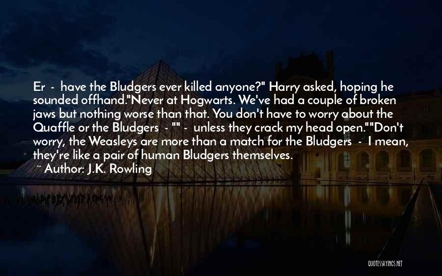 Bludger Quotes By J.K. Rowling