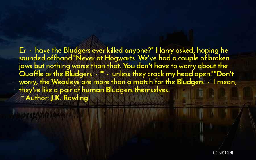 Bludgers Quotes By J.K. Rowling