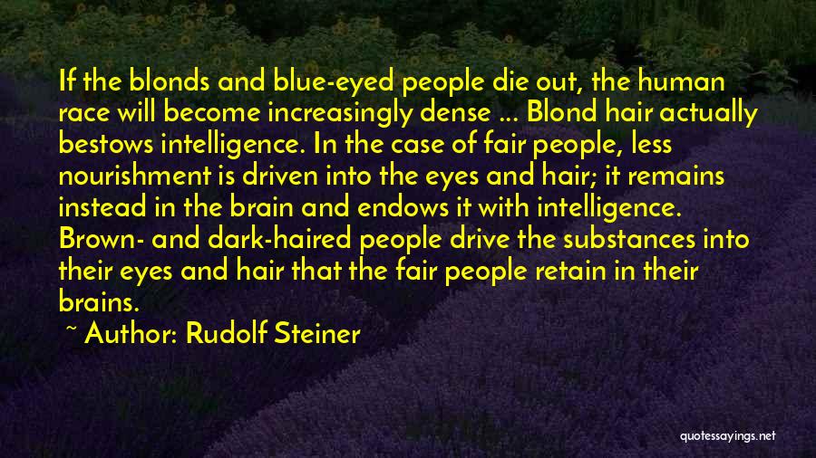 Blue And Brown Eye Quotes By Rudolf Steiner