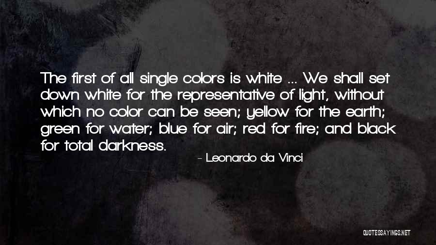 Blue And Green Color Quotes By Leonardo Da Vinci