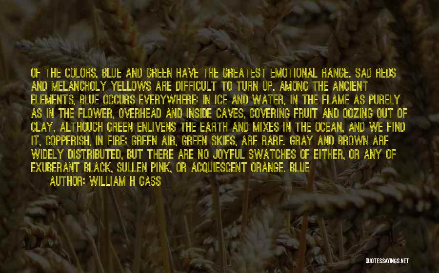 Blue Black Quotes By William H Gass