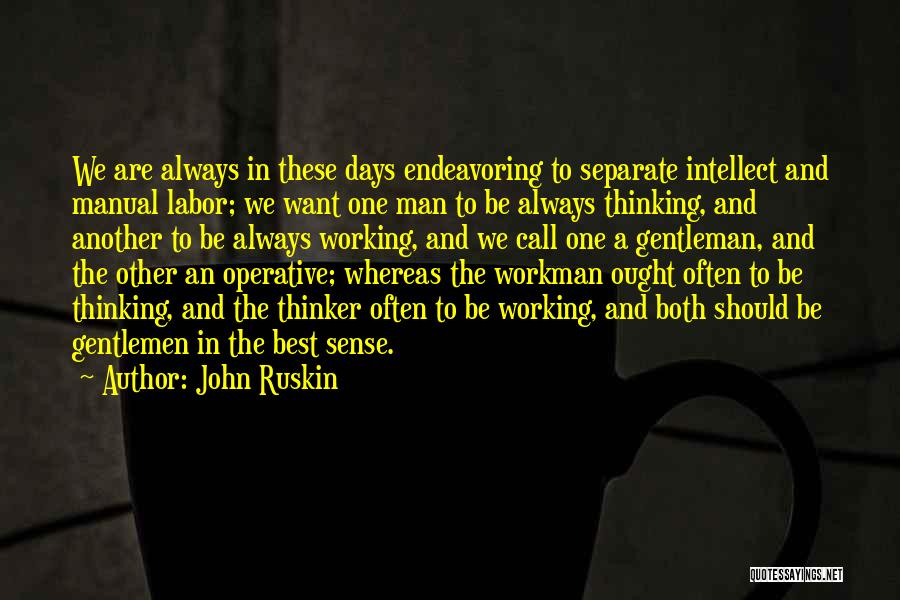 Blue Collar Man Quotes By John Ruskin