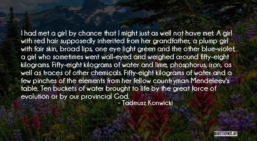 Blue Green Eye Quotes By Tadeusz Konwicki