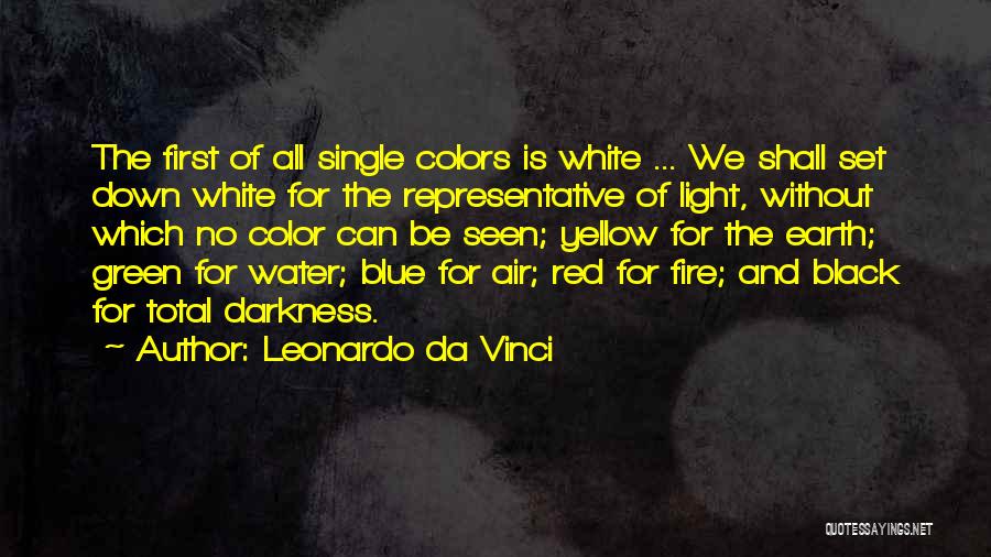 Blue Light Quotes By Leonardo Da Vinci