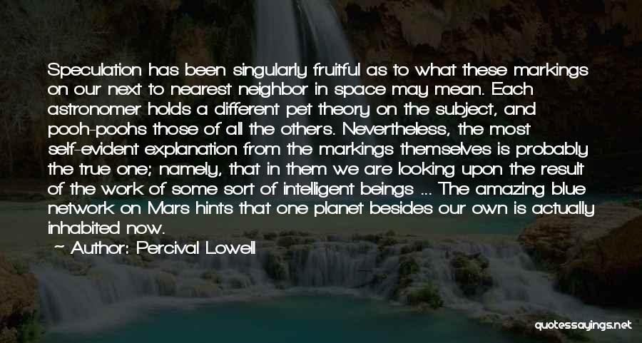 Blue Planet Quotes By Percival Lowell