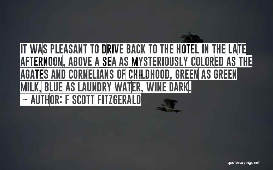Blue Sea Water Quotes By F Scott Fitzgerald