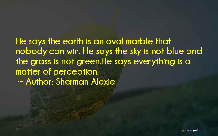 Blue Sky Green Grass Quotes By Sherman Alexie