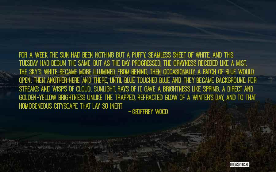 Blue Sky White Cloud Quotes By Geoffrey Wood Blue Sky White Cloud Quotes By Geoffrey Wood