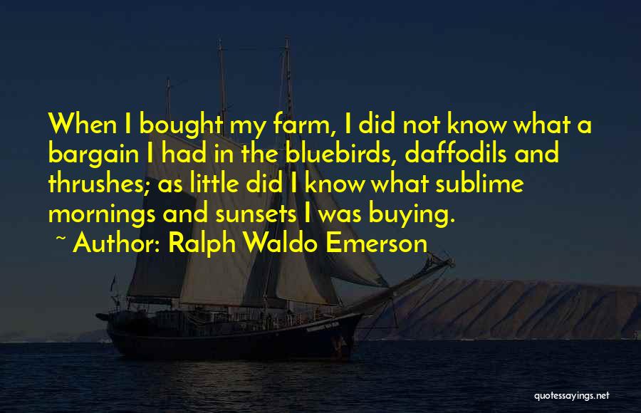 Bluebirds Quotes By Ralph Waldo Emerson