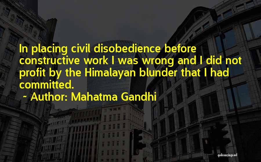 Blunders Quotes By Mahatma Gandhi