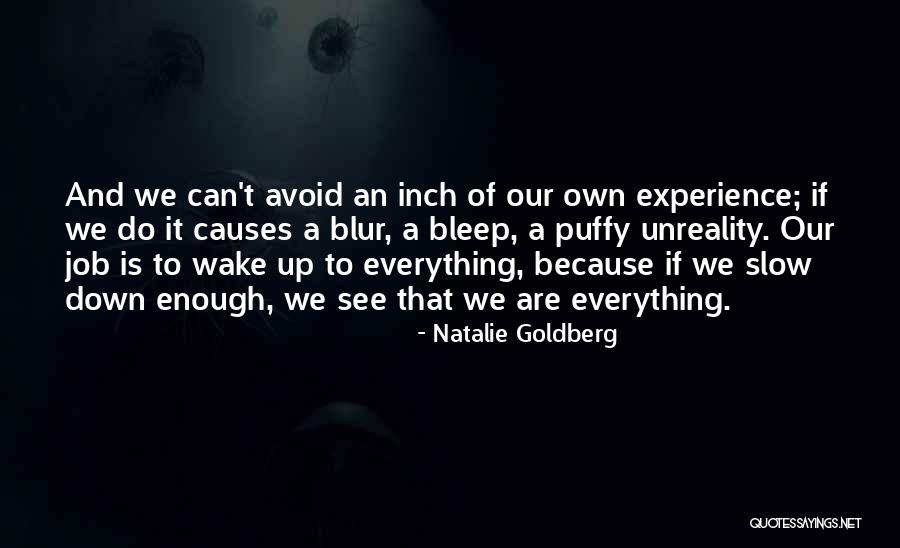 Blur Everything Out Quotes By Natalie Goldberg