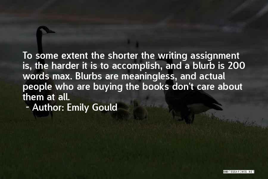 Blurb Quotes By Emily Gould