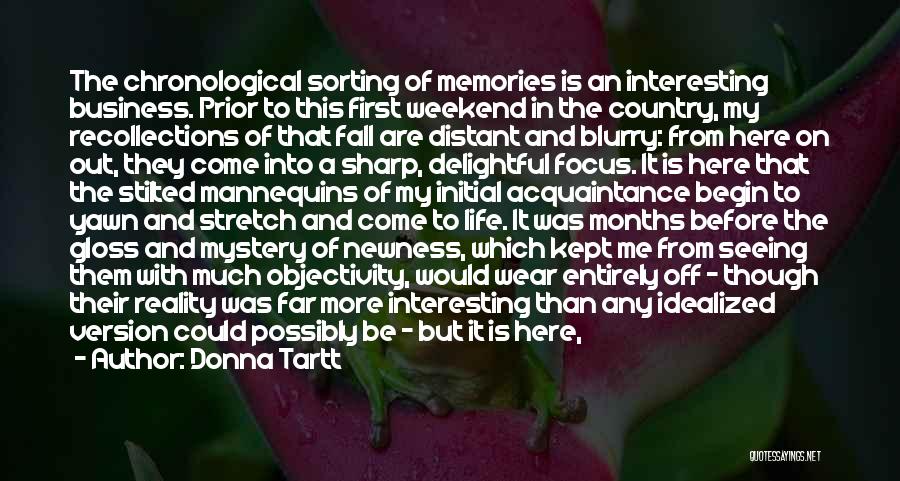 Blurry Memories Quotes By Donna Tartt