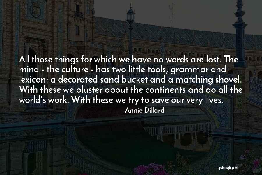 Bluster Quotes By Annie Dillard