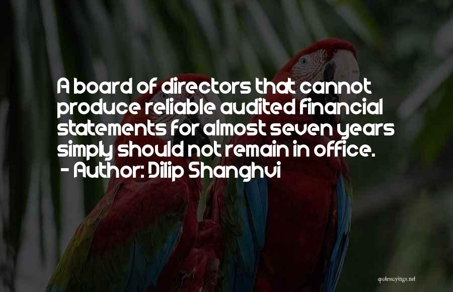 Board Of Directors Quotes By Dilip Shanghvi