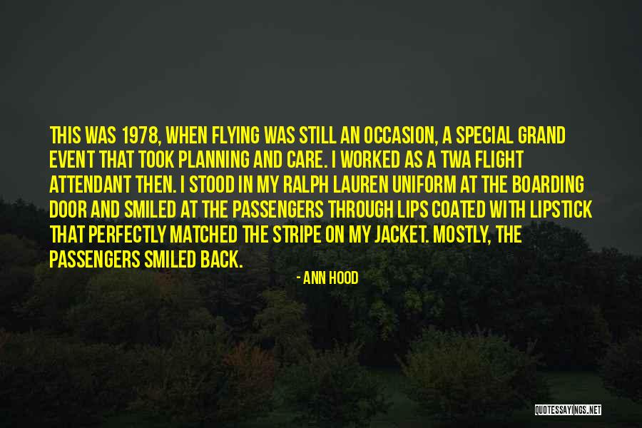 Boarding Flight Quotes By Ann Hood