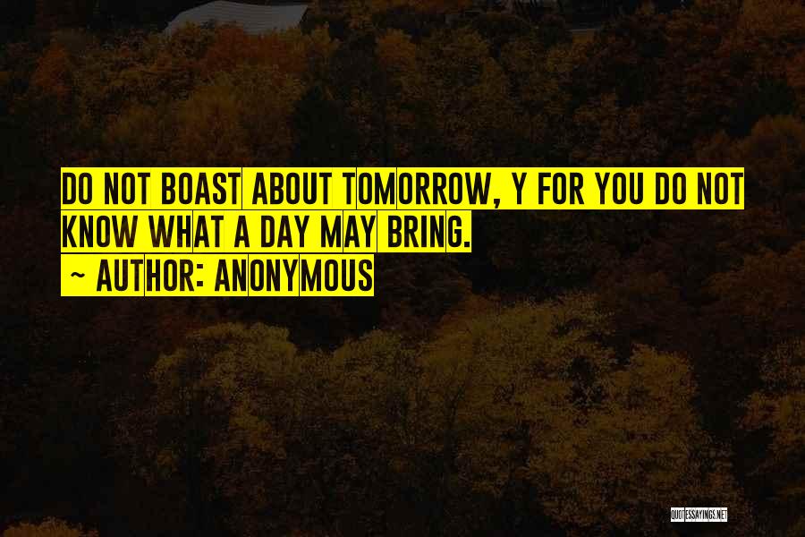 Boast Quotes By Anonymous