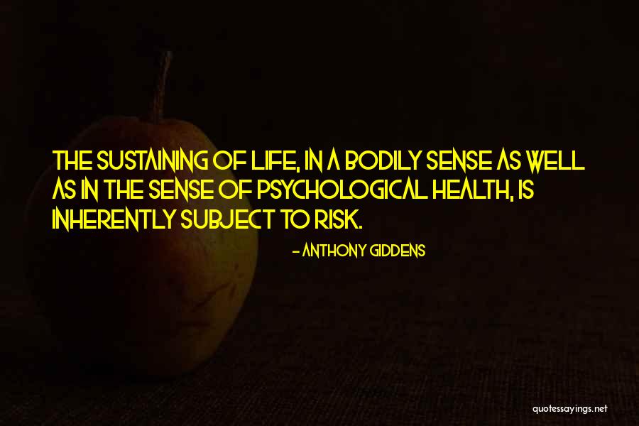 Bodily Health Quotes By Anthony Giddens Bodily Health Quotes By Anthony Giddens