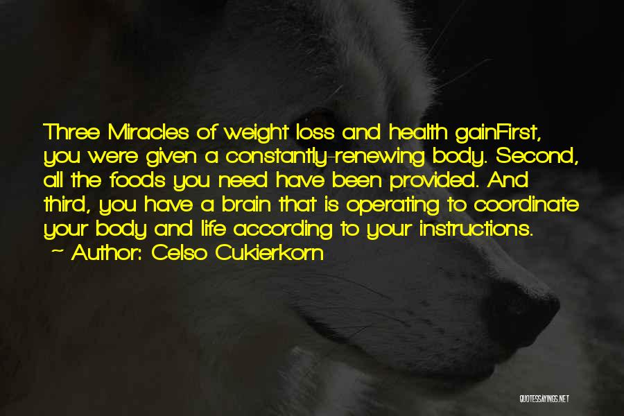 Body And Health Quotes By Celso Cukierkorn