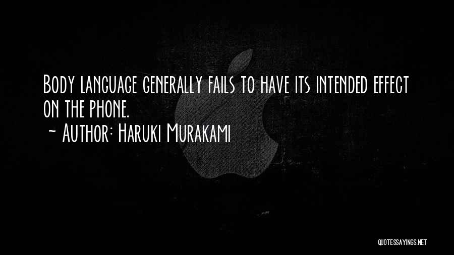 Body Language Quotes By Haruki Murakami