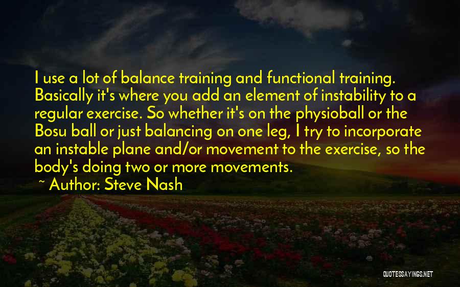 Body Movements Quotes By Steve Nash