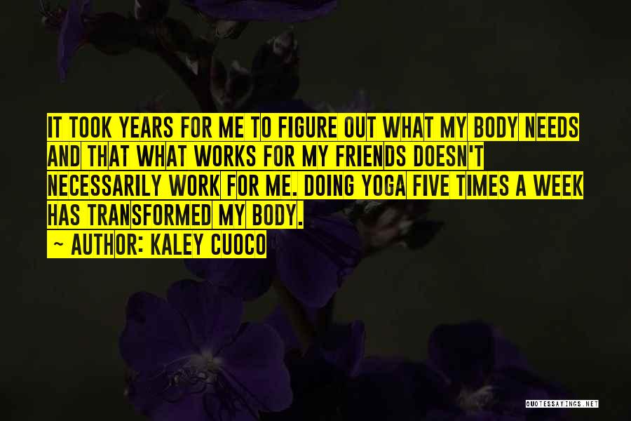 Body Work Out Quotes By Kaley Cuoco