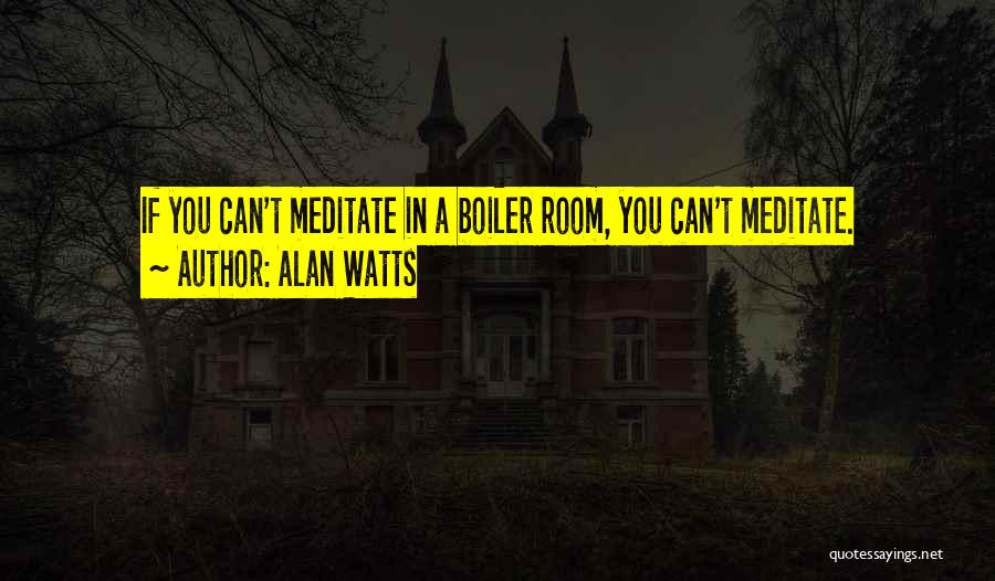 Boiler Rooms Quotes By Alan Watts