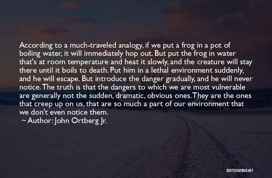 Boiling Frog Quotes By John Ortberg Jr.