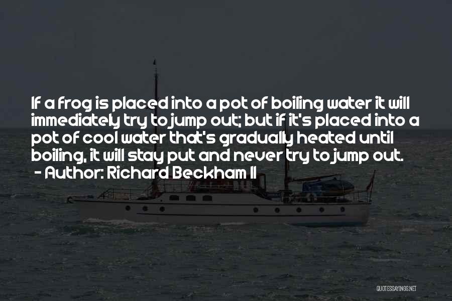 Boiling Frog Quotes By Richard Beckham II