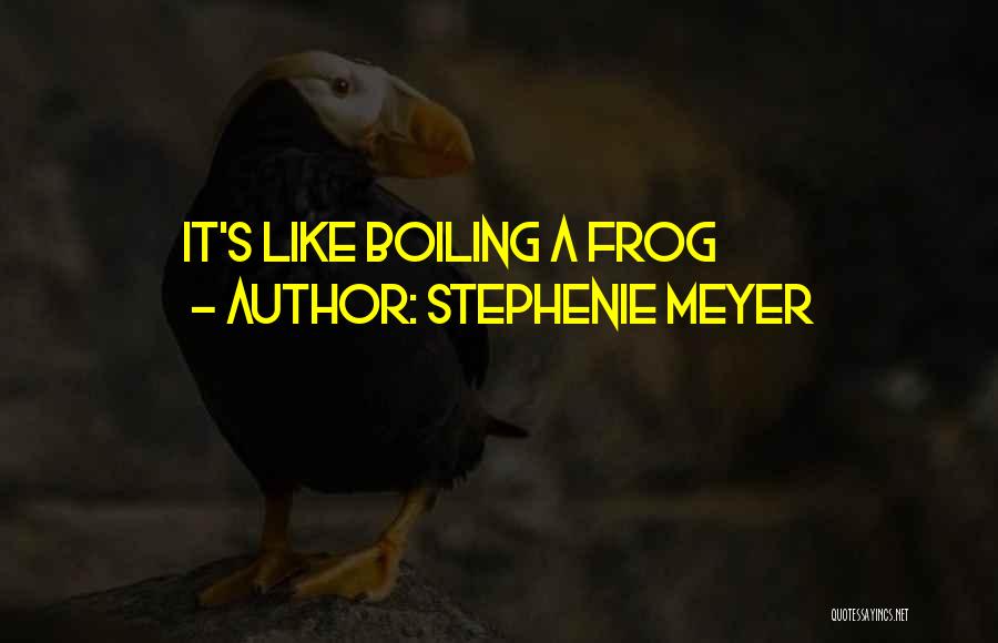 Boiling Frog Quotes By Stephenie Meyer