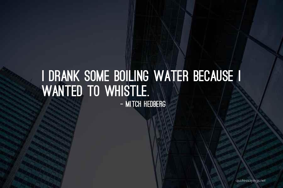 Boiling Water Quotes By Mitch Hedberg