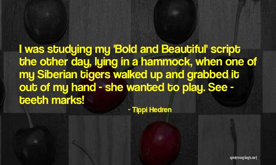 Bold And Beautiful Quotes By Tippi Hedren