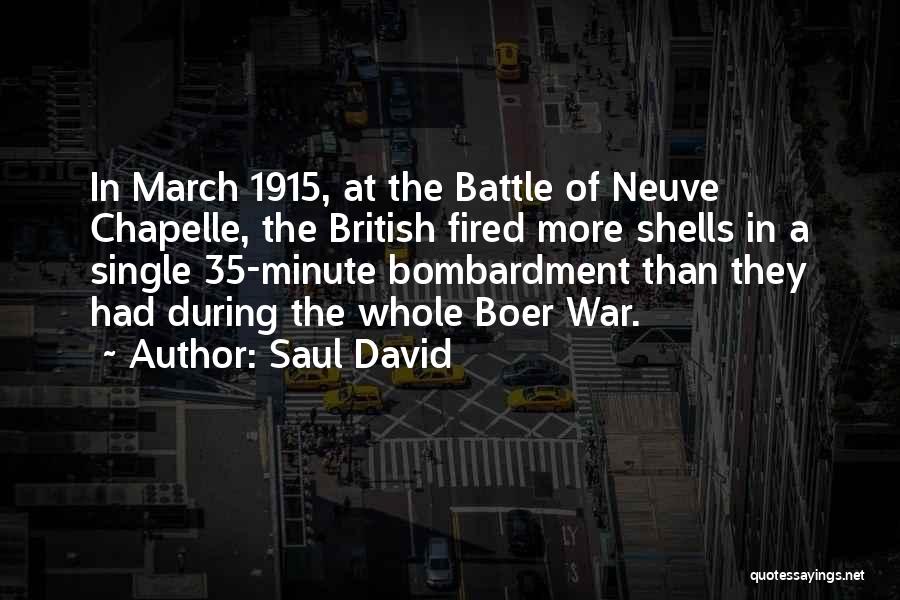 Bombardment Quotes By Saul David