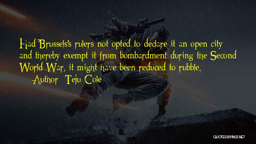 Bombardment Quotes By Teju Cole