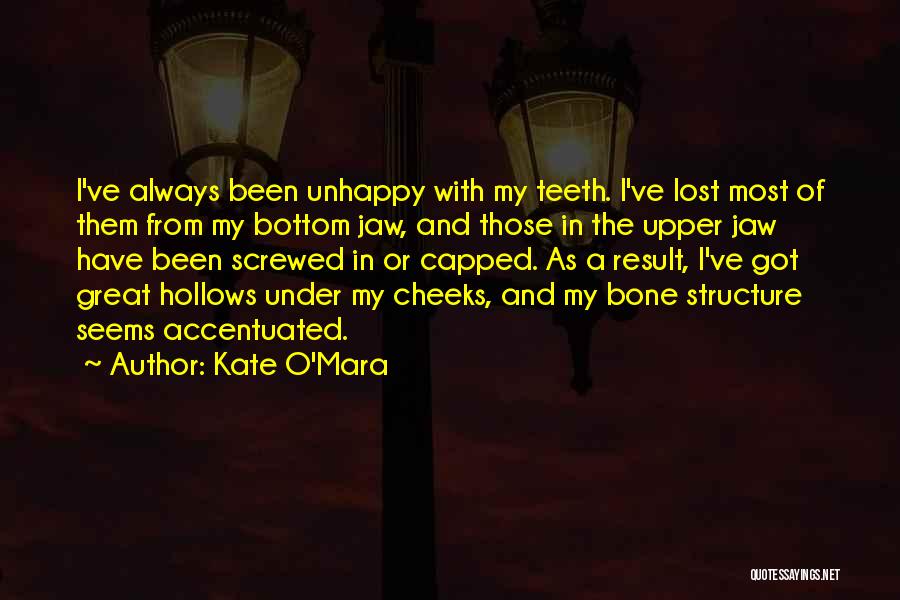 Bone Structure Quotes By Kate O'Mara